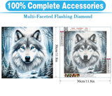 MOMDEDP Diamond Painting Kits for Adults Wolf 5D Diamond Art Kits for Adults Beginner, Paintings with Diamonds Gem Art and Crafts Animal Wolf Head Art Kits for Adult for Home Wall Decor 12x12 Inch MOMDEDP