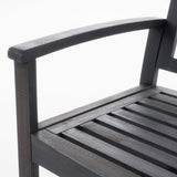 Christopher Knight Home Loja Outdoor Acacia Wood Bench, Dark Grey Finish Christopher Knight Home