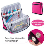 MYBAGZING Crochet Hook Case Empty - Crochet Hook Organizer Case Stand Up Unique Design -Corchet Organizer - Crochet Hook Holder for Knitting & Crochet Supplies - Knitting Accessories (Case Only) MYBAGZING