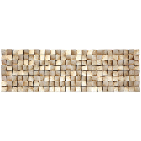 Empire Art Direct Textured II Rugged Blocks with Gold Leaf, 3D Wood Wall Art, Ready to Hang, 72" x 22", Living Room,Bedroom Empire Art Direct