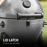 Char-Griller® AKORN® Jr. Portable Kamado Charcoal Grill and Smoker with Cast Iron Grates and Locking Lid with 155 Cooking Square Inches in Ash, Model E86714 Char-Griller