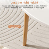 Small Coffee Table, Modern Coffee Table Small White Coffee Tables, Living Room Center Minimalist Display Coffee Table with Cloud Shape, 39.4" x19.7 x16.1 Irregular Coffee Table White PERZOE