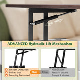 WLIVE Lift Top Coffee Table, 39.4" Farmhouse Coffee Table with Large Hidden Storage Compartment, Sliding Barn Doors, Modern Wood Center Table for Living Room, Office, White WLIVE