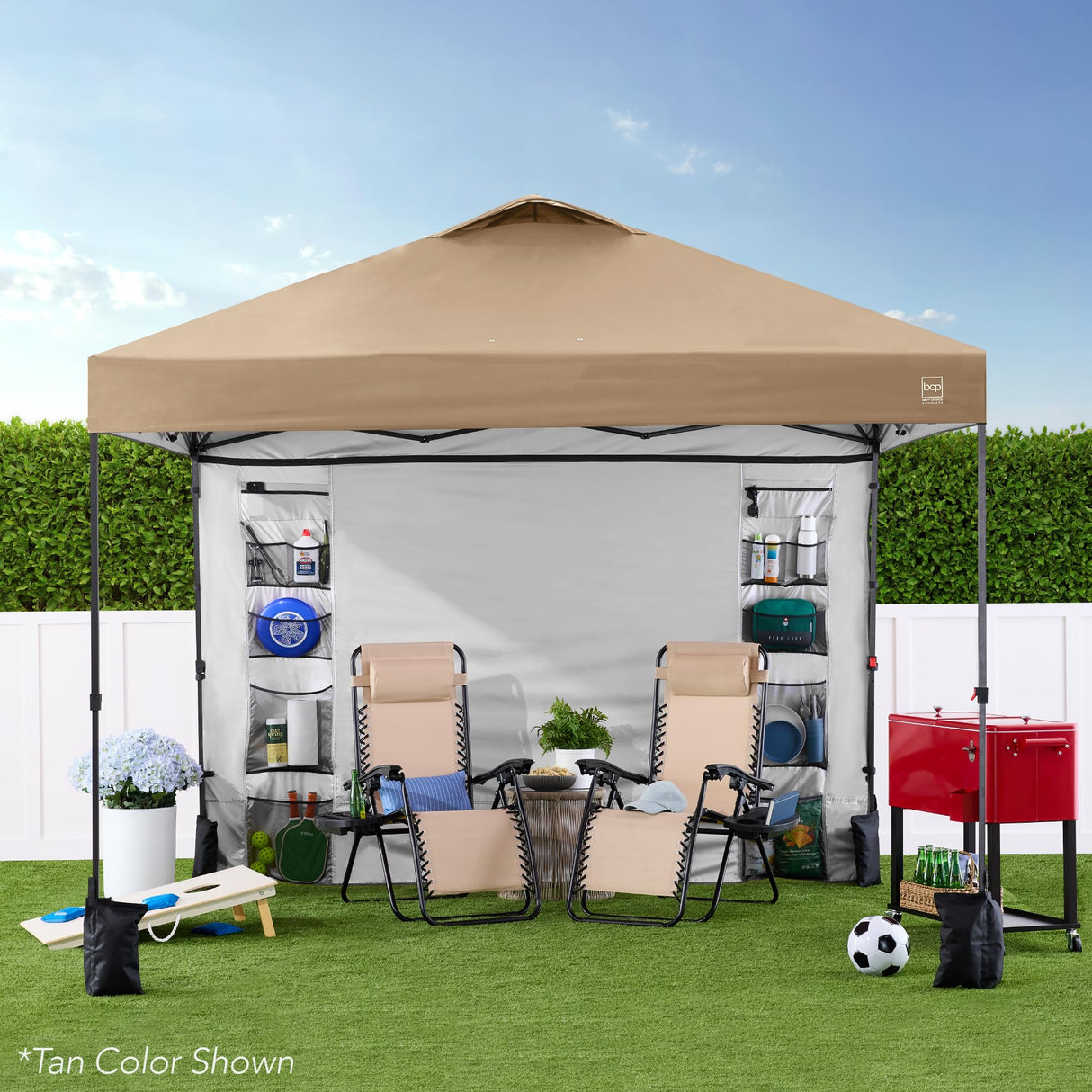 Best Choice Products 10x10ft Easy Pop Up Canopy w/Side Wall, 10 Pockets, Portable Carrying Case, 1-Button Setup, 4 Weight Bags - Amethyst Purple Best Choice Products