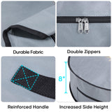 BALEINE 2 Pack Wreath Storage Container, Christmas Wreath Storage Bag with Reinforced Handle for Holiday Xmas (Grey, 30"X8") BALEINE