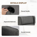 COMHOMA Rocking Recliner Chair,Swivel Glider Reclining Single Sofa Manual Rocker Recliners,Nursery Rocking Chairs with Upholstered Seating for Living Room Office(Grey) COMHOMA