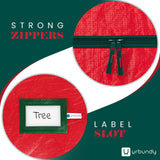 Heavy Duty Christmas Tree Storage Bag 7.5 Ft - Christmas Tree Bag Red - Tree Bags For Storage - Xmas Tree Storage Bag Holds 7.5 Ft Christmas Tree Bag For All Year Round Christmas Storage URBUNDY