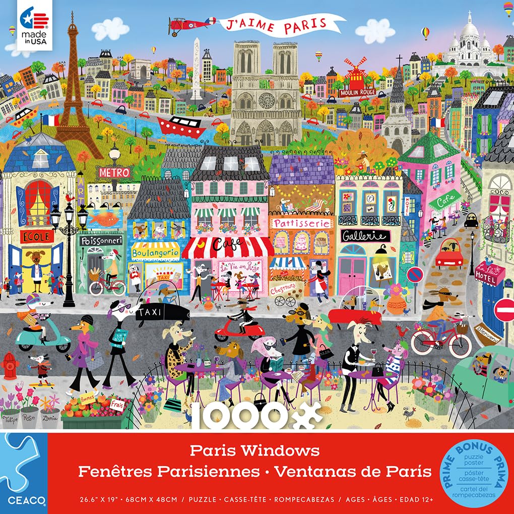 Ceaco - Shop Windows - Paris Windows - 1000 Piece Jigsaw Puzzle