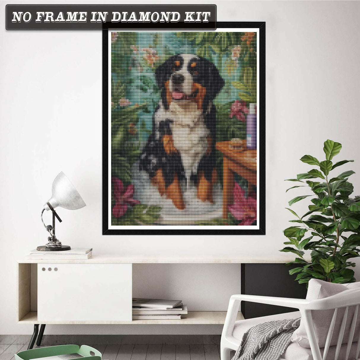 Wergund 5D DIY Diamond Art Dog, Diamond Art Kits for Adults Animal, Diamond Painting Full Drill Crystal Rhinestone Embroidery Cross Stitch Arts Craft Canvas Wall Decor Gift 12x16Inch/30x40cm-30 Wergund