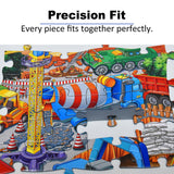 Puzzles for Kids Ages 4-8 6-8 8-10 Year Old - Busy Engineering Vehicle - 100 Pieces Jigsaw Puzzle for Kids 100 Piece Puzzle for Adults Learning Educational Puzzles for Boys Girls HUADADA