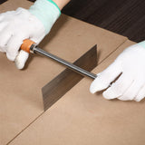 Therwen Card Scraper Burnisher and 6 Pcs Cabinet Scraper Set for Woodworking Card Woodworking Burnishing Tool Include 3 Rectangle 1 Gooseneck and Curved 1 Beveled Hand(Silver) Therwen