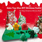 EDSRDRUS Christmas Soap Making Kit for Adults - 2lbs Soap Base, Fragrance Oils, Dyes, 3D Tree Snowflake Gingerbread Santa Snowman Molds and Christmas Packaging Supplies EDSRDRUS