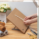 Tandefio 108 Pcs Macrame Supplies Include Macrame Board Metal Adjustable Holder with 100 T Shaped Pins Double Sided Grids Bracelet Making Board with Brush Scissor Ruler for Braiding Bracelet Creating Tandefio