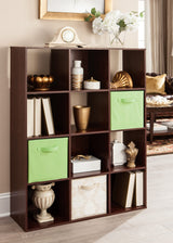 ClosetMaid Cubeicals 12 Cube Storage Shelf Organizer Bookshelf, Stackable, Vertical or Horizontal, Easy Assembly, Wood, Dark Cherry Finish ClosetMaid