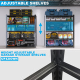 LUCYPAL Garage Shelving Heavy Duty,5-Tier Garage Shelves Storage Loads 4000LBS,Adjustable Metal Shelf Industrial Storage Rack for Basement Kitchen 84" H x 47" W x 24" D LUCYPAL