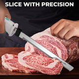 HAUSHOF Cordless Electric Knife Set for Meat Slicing, 8V Electric Carving Knife for Fish, Bread, Turkey, Rechargeable Meat Cutter with Reciprocating Stainless Steel Blades, Safety Lock & Storage Case HAUSHOF