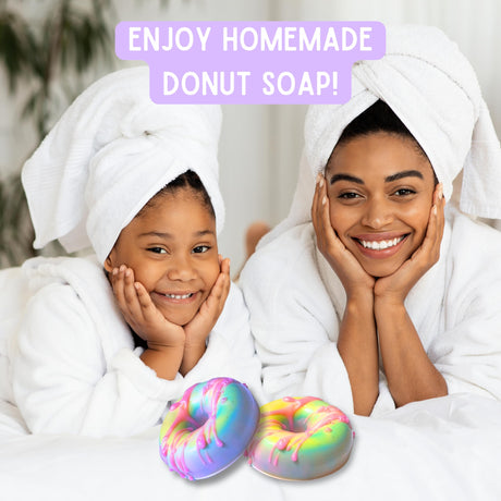 Innovative Ginger DIY Donut Soap Making Craft Kit for Kids, Teens, and Adults - Fun, Easy, Creative - Large Soap Donuts - Perfect Birthday & Holiday Gift - Unique, Mess-Free, All-in-One Kit (Donut) Innovative Ginger