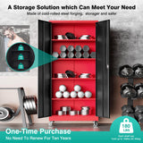 SISESOL Metal Storage Cabinet with Wheels,Rolling Garage Storage Cabinet with Lock,Red Metal Cabinet on Wheels,Tall Tool Storage Cabinet on Wheels for Garage,Home,Office,Shop SISESOL