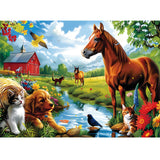 300 Piece Jigsaw Puzzle for Adults, 300 Piece Jigsaw Puzzle for Kids, Horse and Cat Jigsaw Puzzles, Animal Jigsaw Puzzles, Creative Games and Holiday Party Gifts, Fun and Challenging Family Games VOLUVOLU