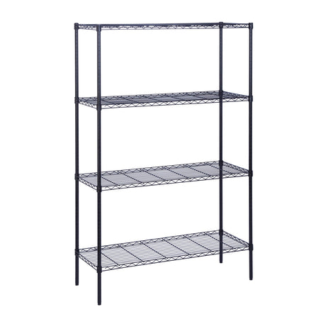 Honey-Can-Do 4-Tier Heavy Duty Adjustable Shelving Unit with 350-lb Weight Capacity Per Shelf, Black SHF-09688 Black Honey-Can-Do