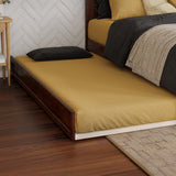 AFI, Clayton Full Platform Bed with Panel Footboard & Twin Trundle, Walnut AFI