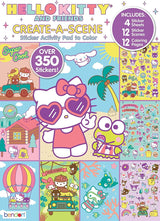 Create a Scene Sticker Activity Books for Girls - Bundle with 2 Sticker Pads with 400+ Stickers Featuring Disney Princesses and Hello Kitty Plus Bonus Coloring Pages, More | Sticker Books for Girls Disney