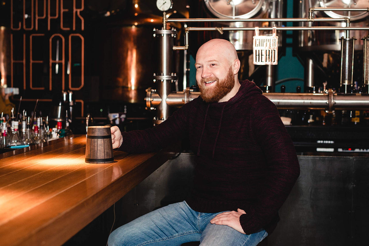 Etno Motif Handmade Beer Mug Wooden Tankard Beer Stein Alder Wood Beer Mug - Great Gift Idea Etno Motif