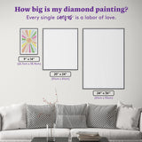 DIAMOND ART CLUB Sun Rays Landscape Canvas Diamond Painting Kit, 9" x 14" (22.7 x 35.9 cm) DIAMOND ART CLUB