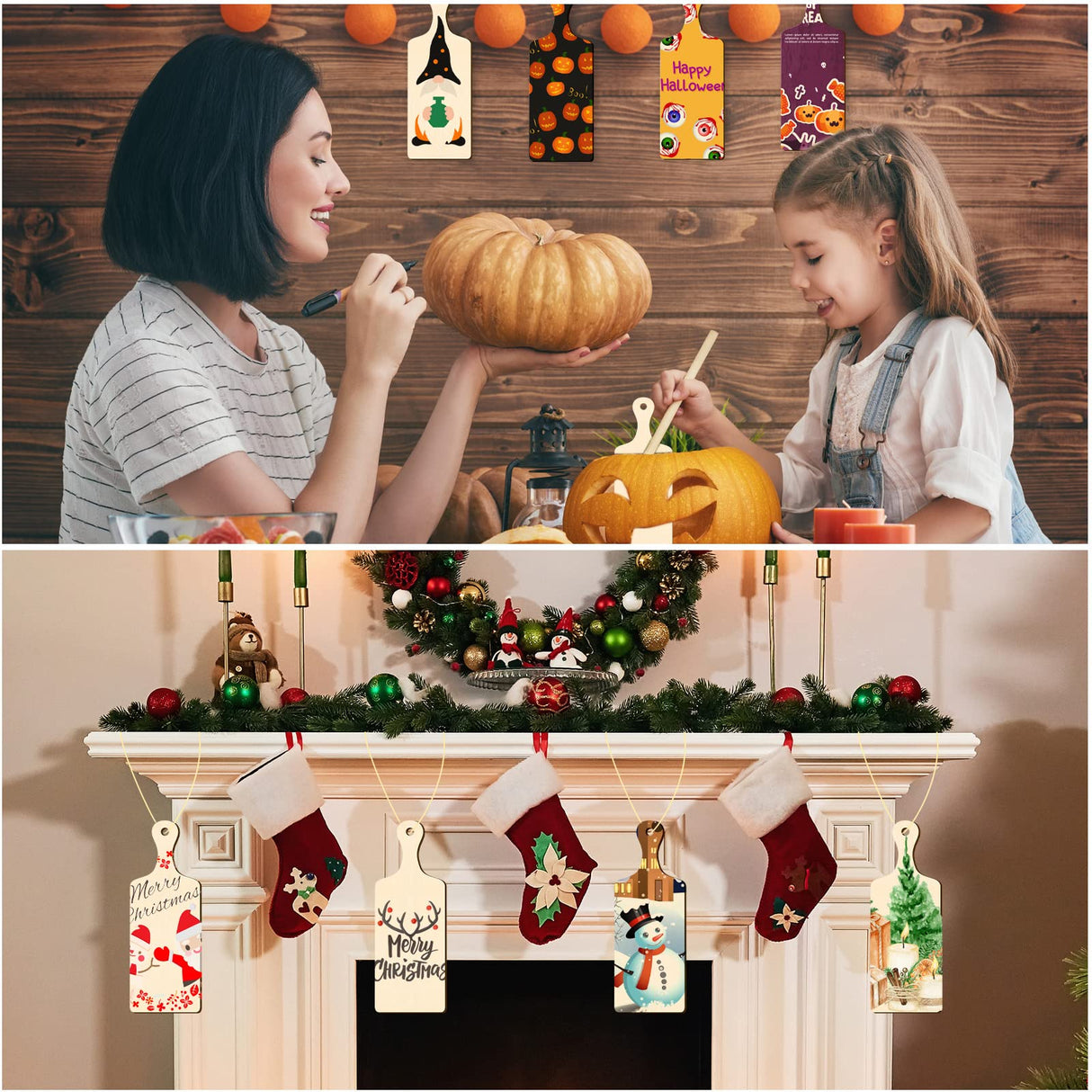 36 Pcs Wooden Mini Cutting Board with Handle Unfinished Wood Craft Mini Charcuterie Boards Paddle Blank Small Chopping Board for DIY Kitchen Cooking Vegetables Decor (9.4 x 3.5 Inch) Marsui