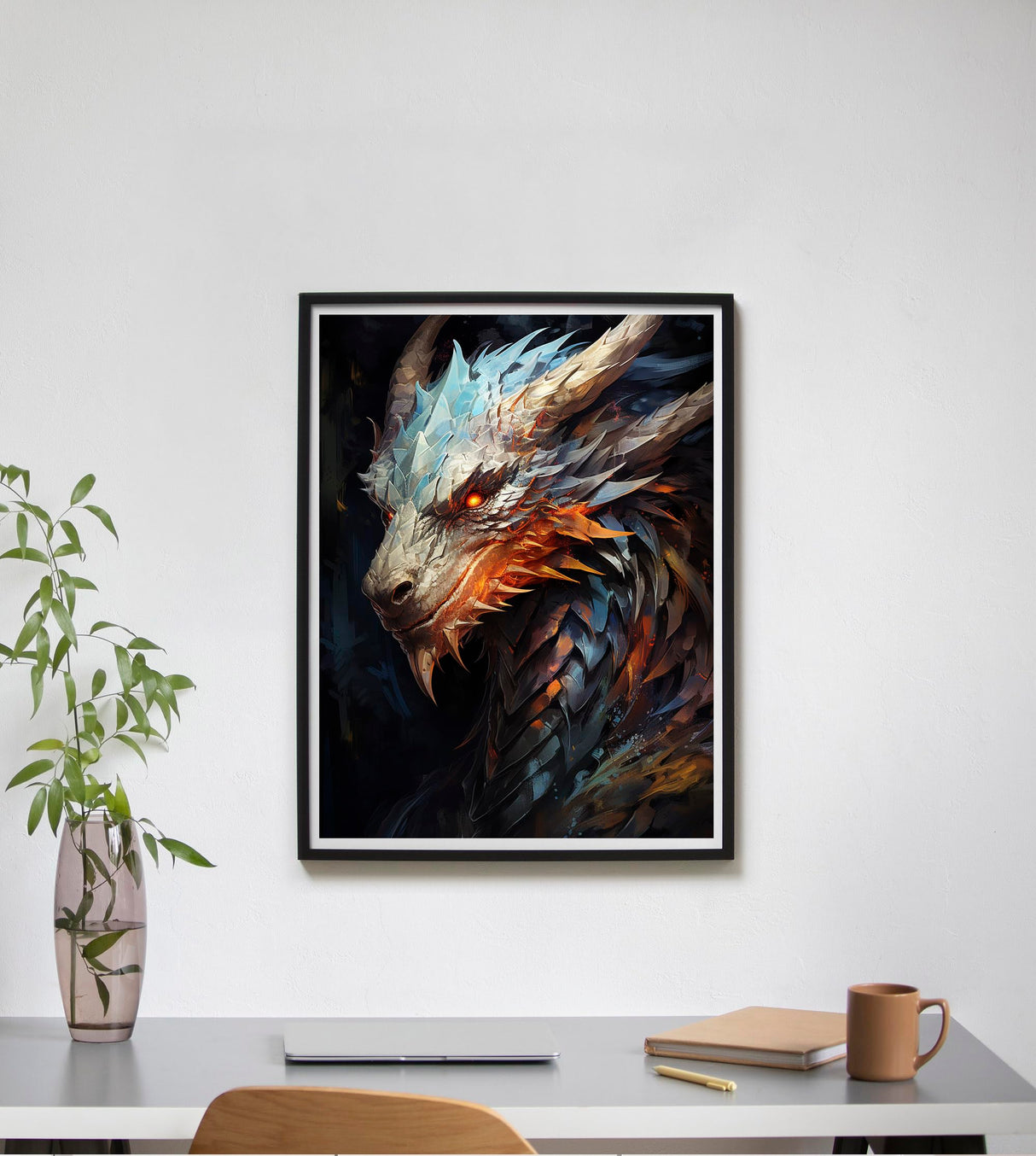 SKRYUIE Paint by Numbers Kit for Adults Beginner Dragon, Acrylic Myths Oil Painting by Numbers Kits with PaintBrushes Paintwork Art Crafts Canvas for Home Decor 16x20 inch / 40x50 cm SKRYUIE