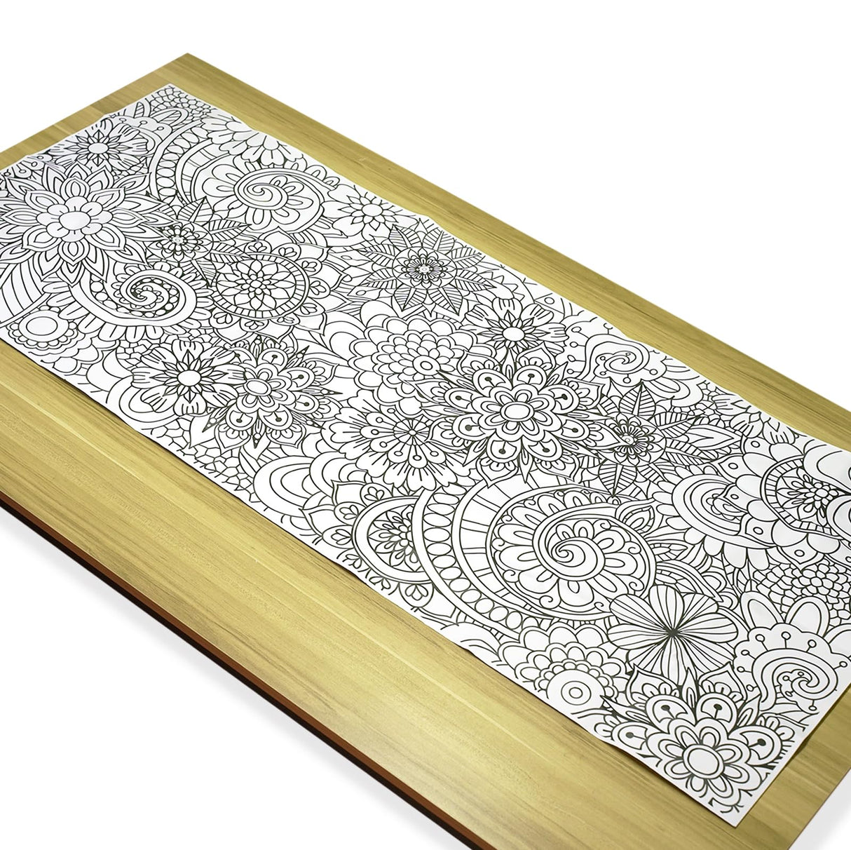 HAPMARS Giant Coloring Poster, Large Wall Coloring Tablecloth for Kids, Drawing Flower Paper Table Cover for Boys Girls, DIY Art Crafts Classroom Group Activities(55.1''*23.6'') HAPMARS