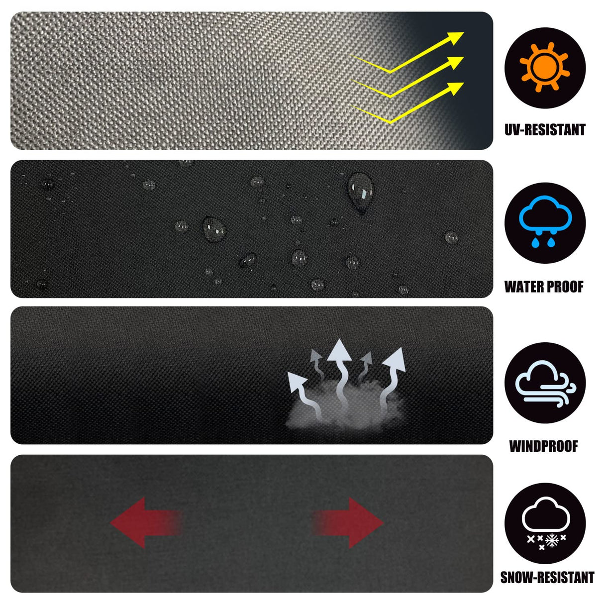 ZBXFCSH Heavy Duty Grill Cover Fit Camp Chef FTG600 Flat Top Grill Patio Cover, 600D Weather Resistant & Waterproof BBQ Cover,Black ZBXFCSH