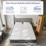 Mubulily Queen Mattress,10 Inch Hybrid Mattress in a Box with Gel Memory Foam Mattress,Individually Wrapped Pocket Coils Innerspring Mattress,Pressure Relief,Back Pain Relief,CertiPUR-US. Mubulily