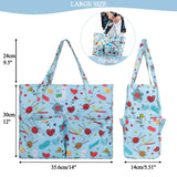 Coopay Craft Bag for Yarn Crochet Knitting Cross Stitch Project & Supplies, Crochet Bags Knitting Tote for Embroidery Item Crochet Hooks Knitting Needles, High Capacity & WaterProof, Cute Alpaca Coopay