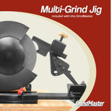 GrindMaster Lathe Tool Sharpening Jig with Quad Setup, Multi-Grind Jig and Two Setup Blocks (for 8" Grinders) Savannah