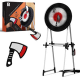 The Black Series Axe Throwing Target Set, Includes 3 Throwing Axes & Bristle Target, Blunted Edges & Lightweight Plastic, Safe for Indoor & Outdoor Use, Fun Adults & Kids Activity Black Series
