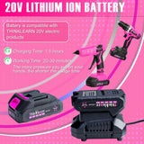 Cordless Detail Sander - 20V Electric Hand Sander with 22Pcs Sandpapers, 12000 RPM Mouse Sander with Dust Bag, Compact Palm Sander Tool for Tight Spaces Woodworking, 2.0Ah Battery and Charger Included ThinkLearn