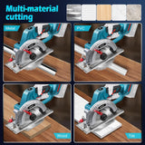 ZUYIYI 6 Inch Cordless Mini Circular Saw for Makita 18V Battery(Not Inclued), 12000RPM 2"(90°) Cutting Depth, Brushless Compact Tile Saw for Wood, Tile, Metal, Plastic, for 5-1/2, 5-3/8 Inch Blade ZUYIYI