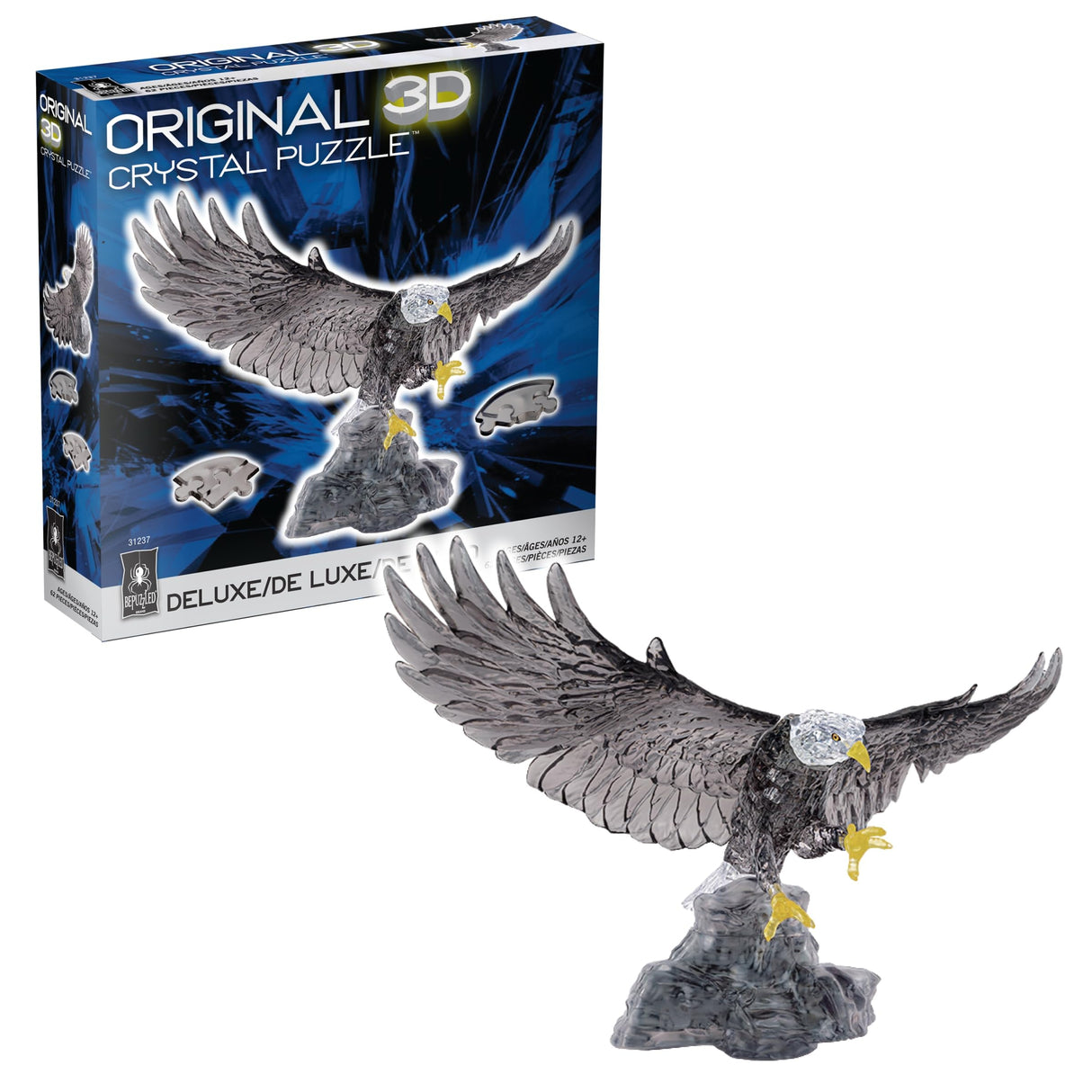 BePuzzled, Eagle Deluxe Original 3D Crystal Puzzle, Dimensional Brainteasers for Puzzlers and Collectors Ages 12 and Up Bepuzzled