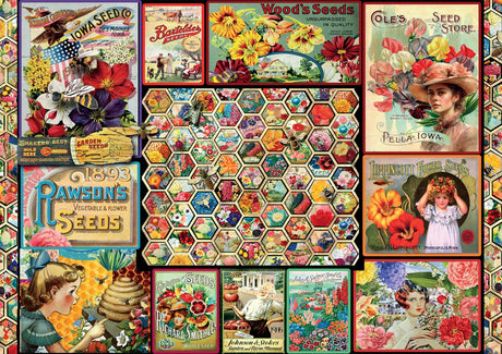 Buffalo Games - Lois Sutton - Vintage Ephemera - 500 Piece Jigsaw Puzzle for Adults -Challenging Puzzle Perfect for Game Nights - Finished Size is 21.25 x 15.00 Buffalo Games