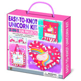 C.S. Kids Easy-to-Knot Unicorn Themed 3 in 1 DIY Kit | Fun DIY Arts and Craft Gifts Make Your Own for Kids | Educational Guides to Create Knotted Tote Bag, Pillow and Banner C.S.KIDS