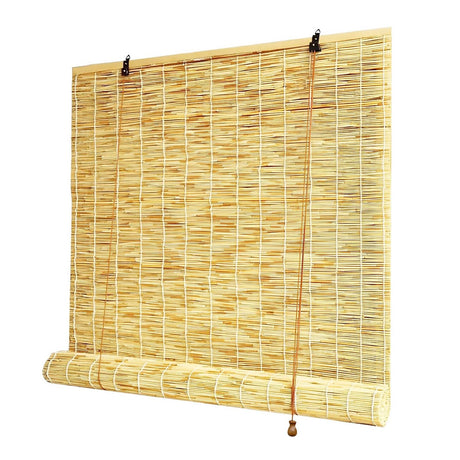 Natural Bamboo Shades for Patio 24 32 36 48 60 72 79 Inch Wide Outdoor Roll Up Blinds Waterproof Bamboo Roman Shades Privacy Sunshades Bamboo Blinds for Indoor Garden Porch Roll Up Bamboo Shades KaulaTrinx