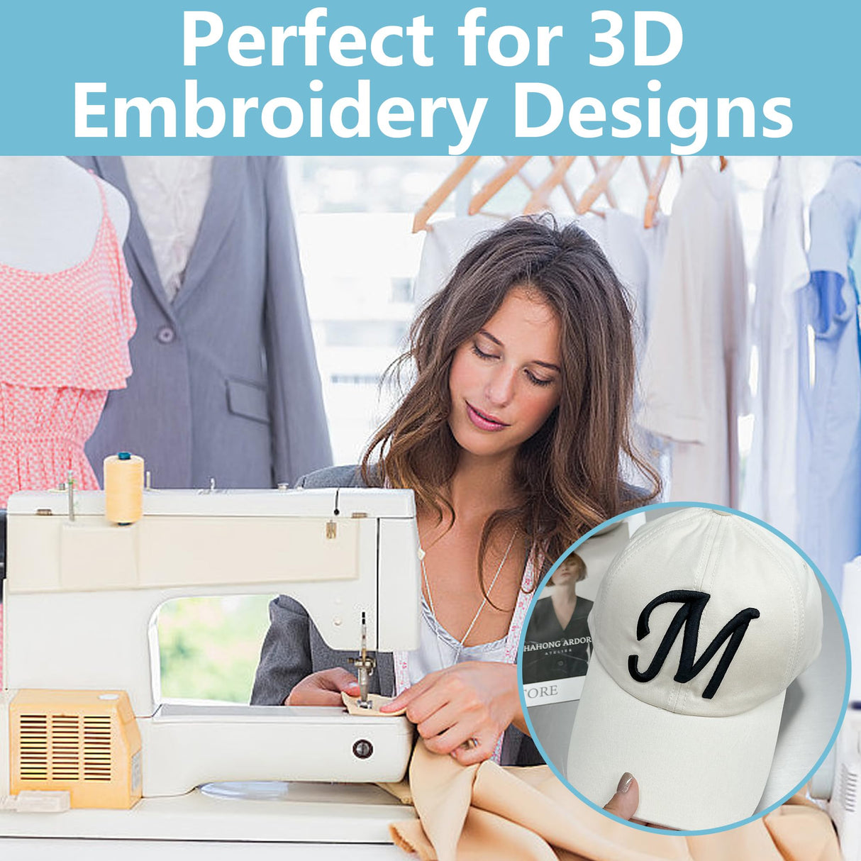 codree 24 Pcs 3mm Thick Embroidery Foam- 6 x 9 Inch EVA Foam Sheets for Crafts- High Density 3D Embroidery Craft Foam for Cosplay Costume, Sewing, Embroidery Machine, DIY Projects (Black, White) codree