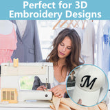 codree 24 Pcs 3mm Thick Embroidery Foam- 6 x 9 Inch EVA Foam Sheets for Crafts- High Density 3D Embroidery Craft Foam for Cosplay Costume, Sewing, Embroidery Machine, DIY Projects (Black, White) codree