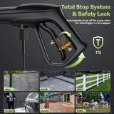 Electric Pressure Washer, 2600PSI Max 2.0 GPM Power Washer with 4 Nozzles, Foam Cannon & Spray Gun, IPX5 High Pressure Washer with 23FT Hose & 16.5FT Power Cord, for Floor/Cars/Fences/Patios Munoje