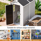 Outdoor Resin Storage Shed with Floor Window Lockable Door Included, 6x4 FT Plastic Sheds, Waterproof Outside Storage Sheds for Garden Backyard Patio Lawn Tools, Gray Restland