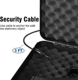 Gun Safe for Pistol, Quick Access Handgun Safe Firearm Lock Box,Gun Case for Home/Car/Travel - Keypad/Key Access,Silent Mode (PIN Code Version) LANGGER V