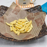 PGYXGS 1X Rattan Bread Basket Square Plastic Wicker Fruit Serving Storage Bowl, Woven Decorative Kitchen Counter Organizing for Bakery Snacks Candy Restaurant 20*20CM - Brown PGYXGS