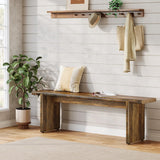 Tribesigns 59-Inch Entryway Bench, Farmhouse Shoe Bench Seat for Hallway, Foyer, Mudroom Tribesigns