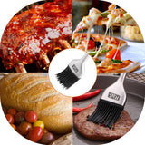 RWM Basting Brush - Grilling BBQ Baking, Pastry and Oil Stainless Steel Brushes with Back up Silicone Brush Heads(Orange) for Kitchen Cooking & Marinating, Dishwasher RWM